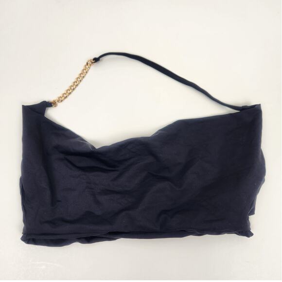 L*Space Voltaire Bikini Top in Black Gold Chain Size Small Halter NWT - Picture 3 of 6